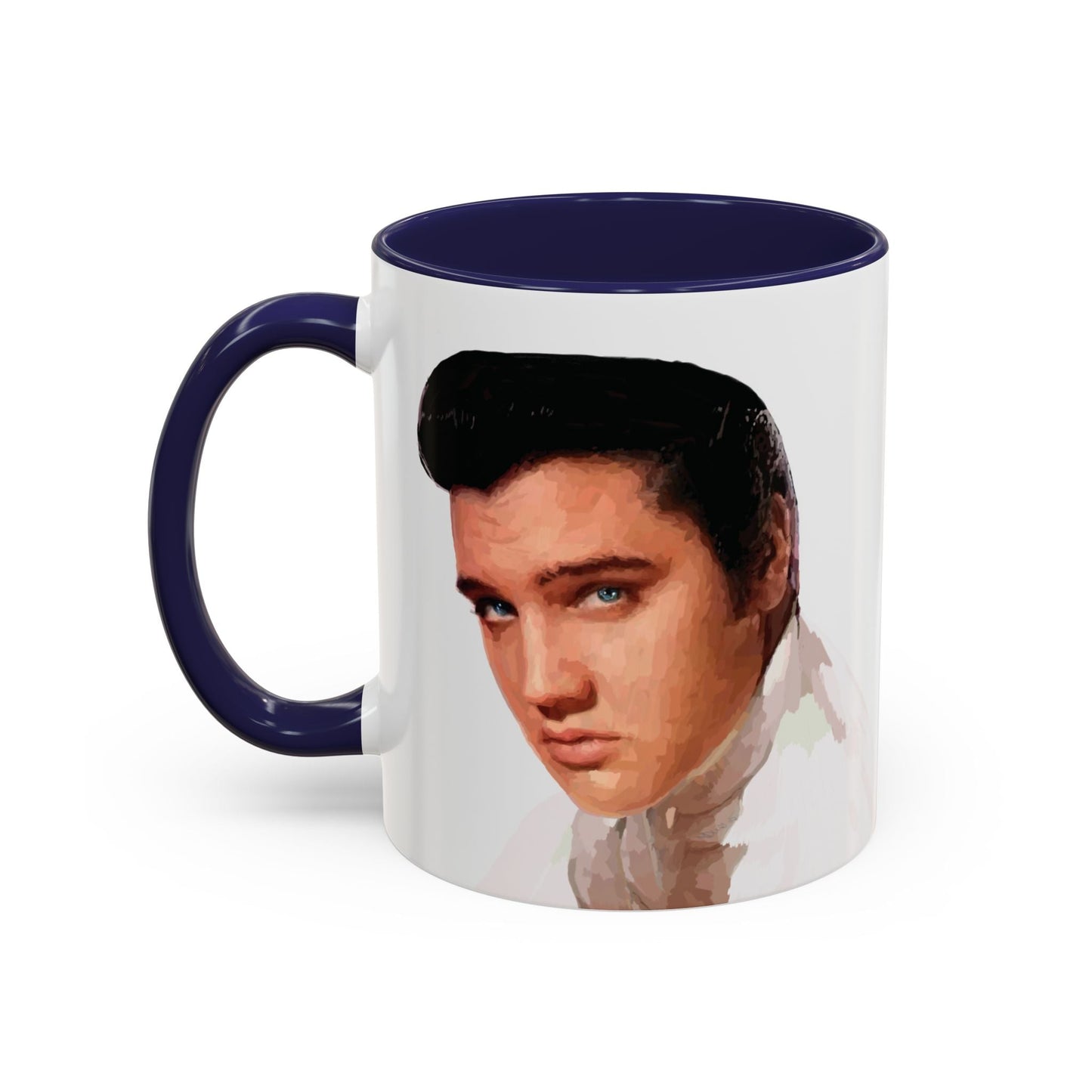 Elvis Two Tone Ceramic Mug - 11 oz & 15 oz - Blue Cava