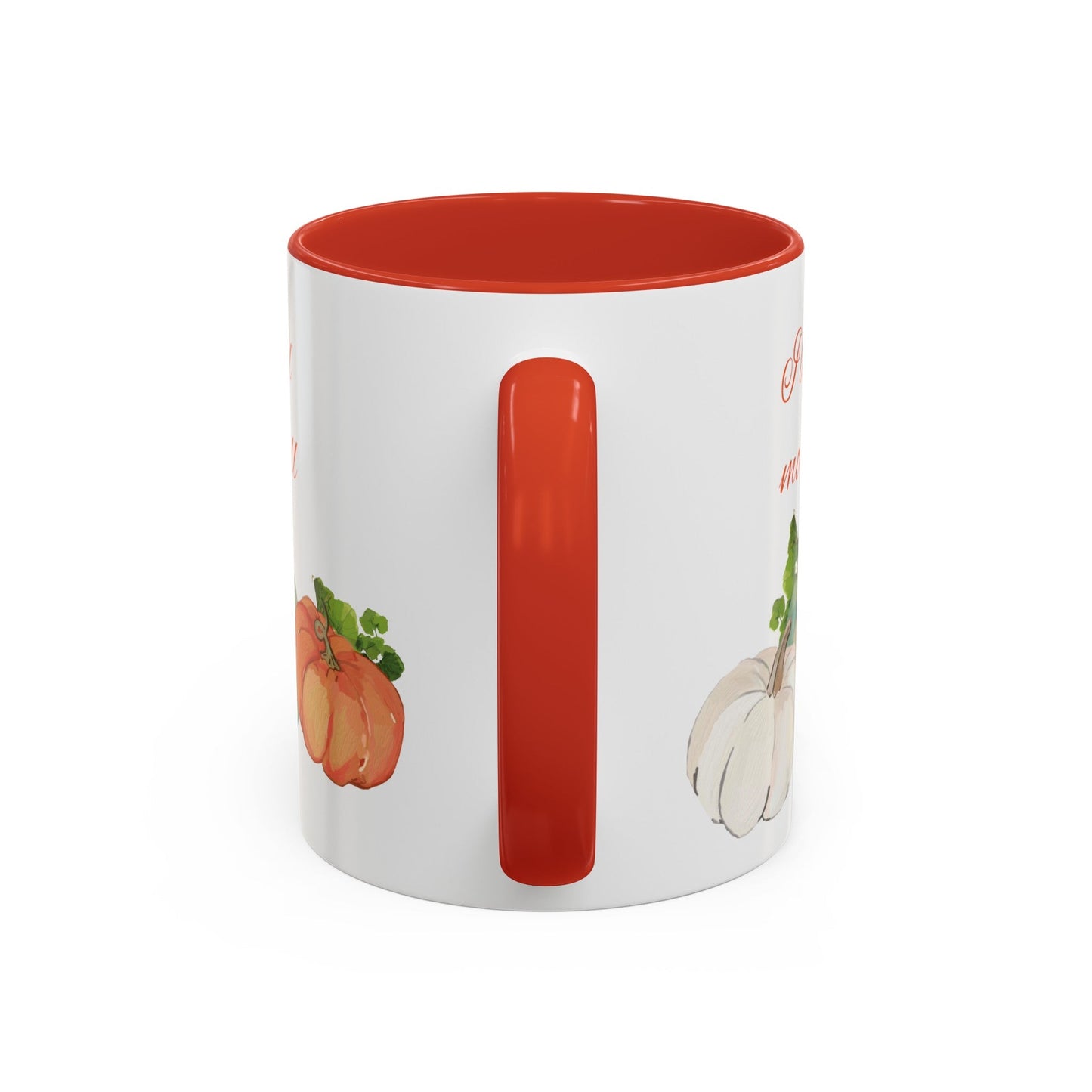 Fall Harvest Two Tone Accent Coffee Mugs (11 oz, 15oz) - Blue Cava