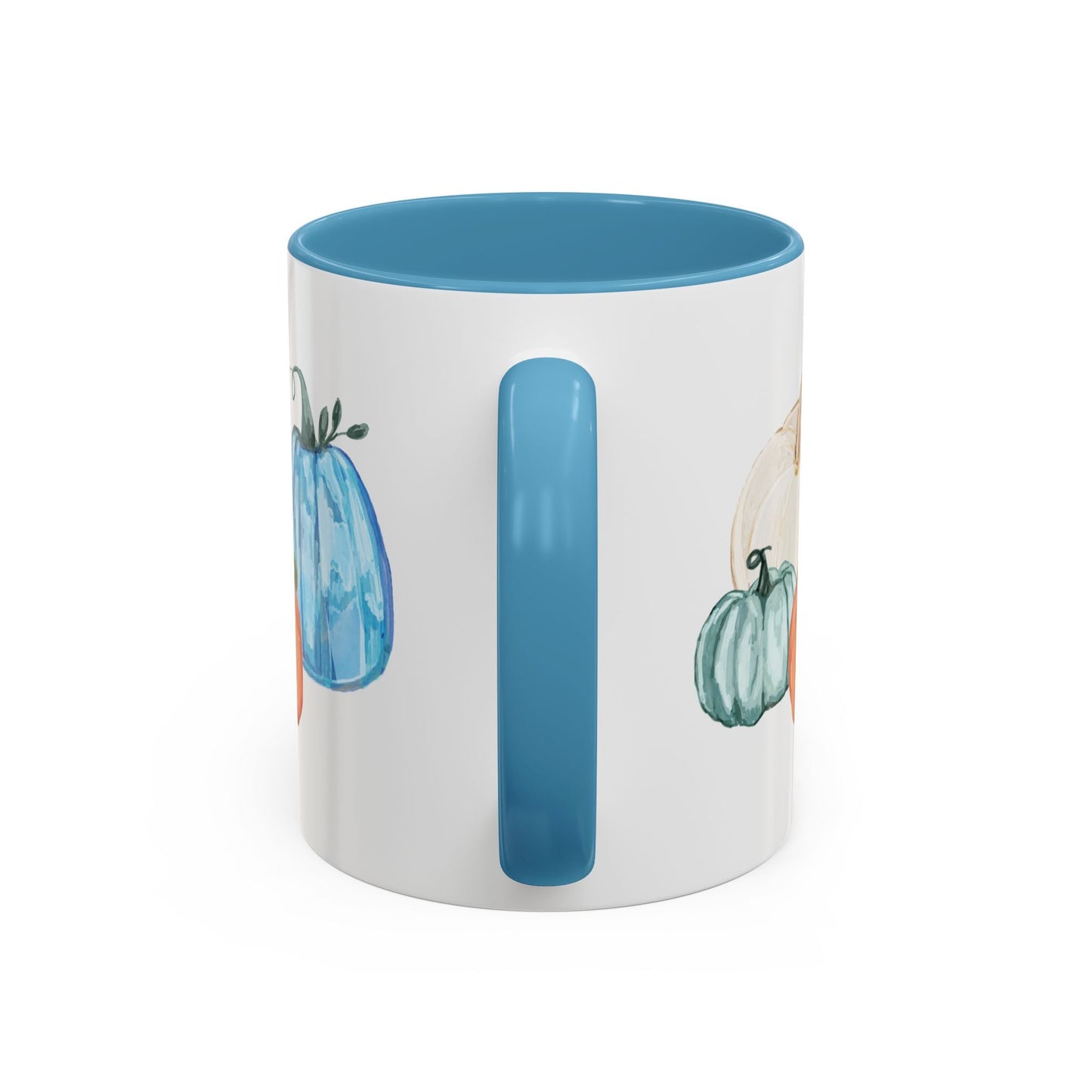 Fall - Pumpkin Two Tone Ceramic Mugs - Blue Cava