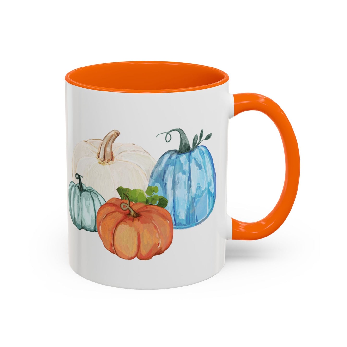 Fall - Pumpkin Two Tone Ceramic Mugs - Blue Cava