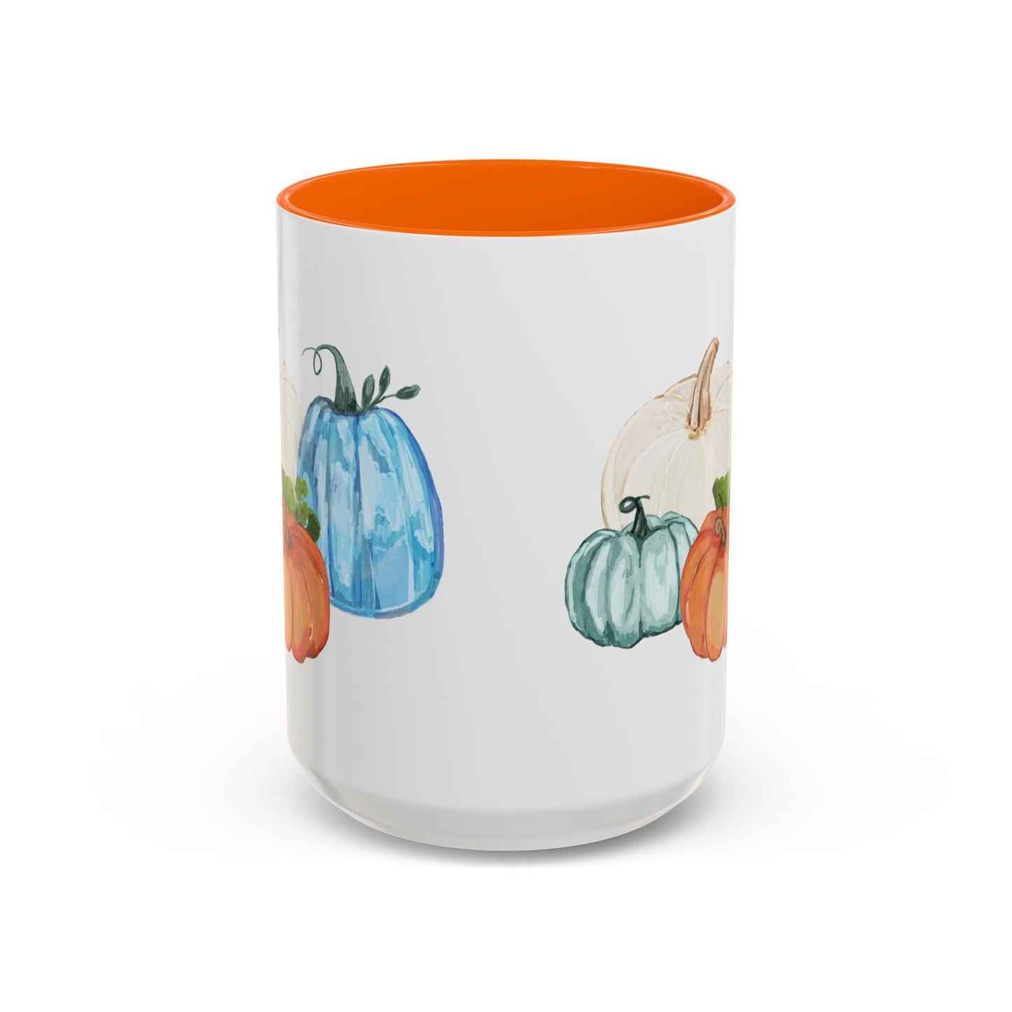 Fall - Pumpkin Two Tone Ceramic Mugs - Blue Cava
