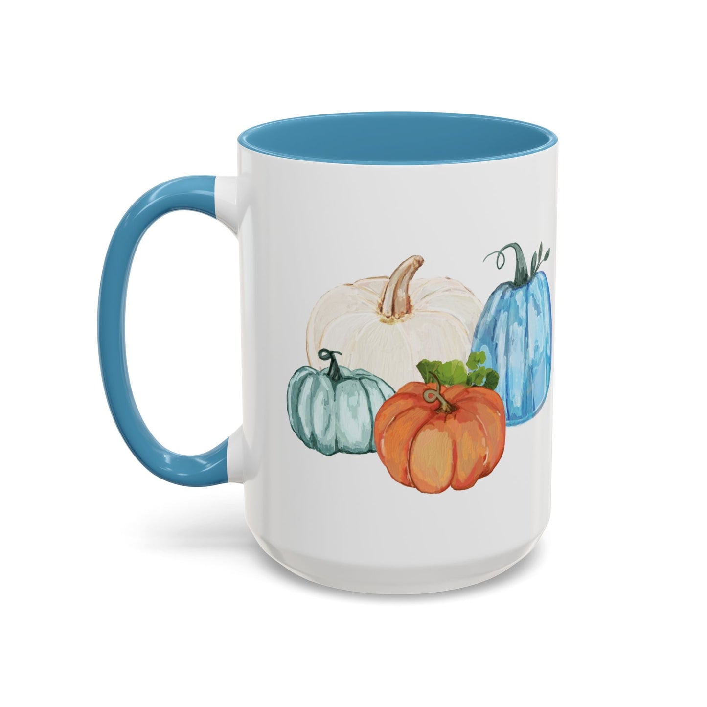 Fall - Pumpkin Two Tone Ceramic Mugs - Blue Cava