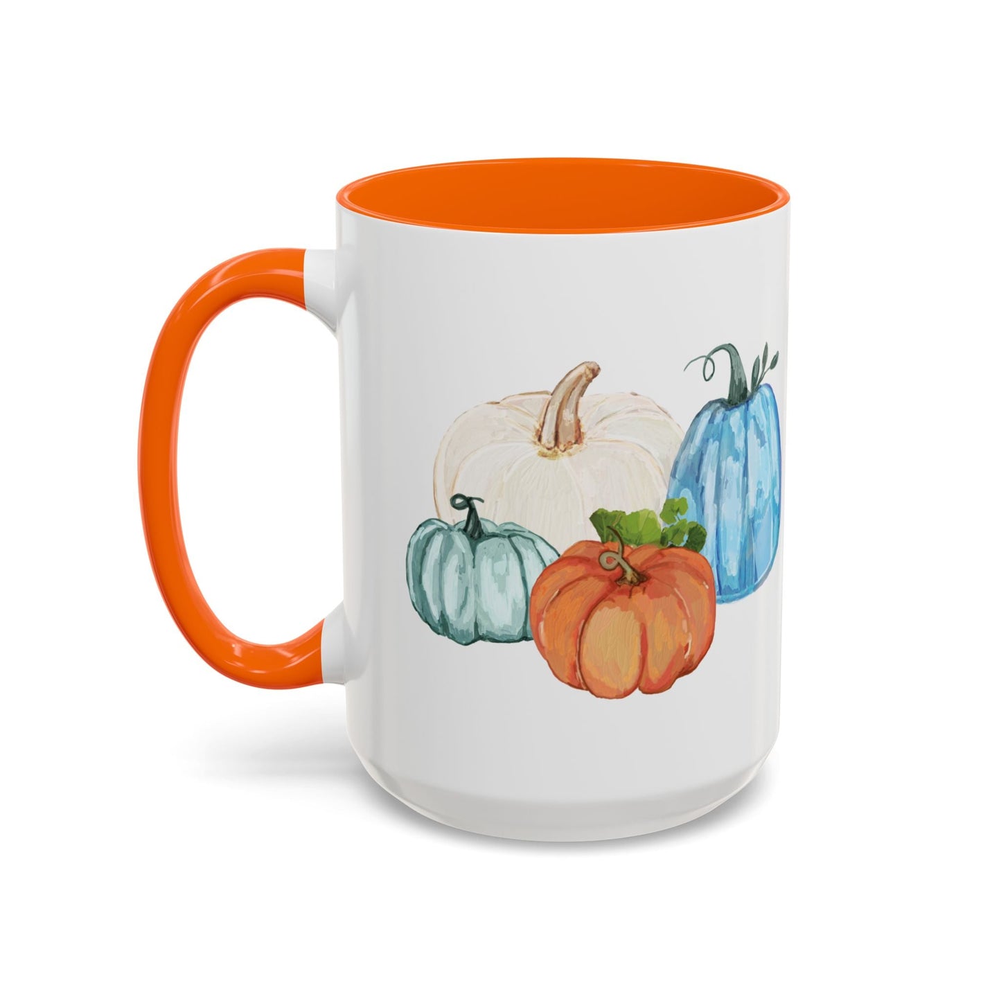 Fall - Pumpkin Two Tone Ceramic Mugs - Blue Cava