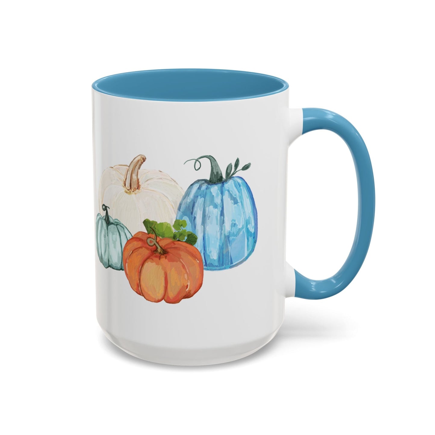 Fall - Pumpkin Two Tone Ceramic Mugs - Blue Cava