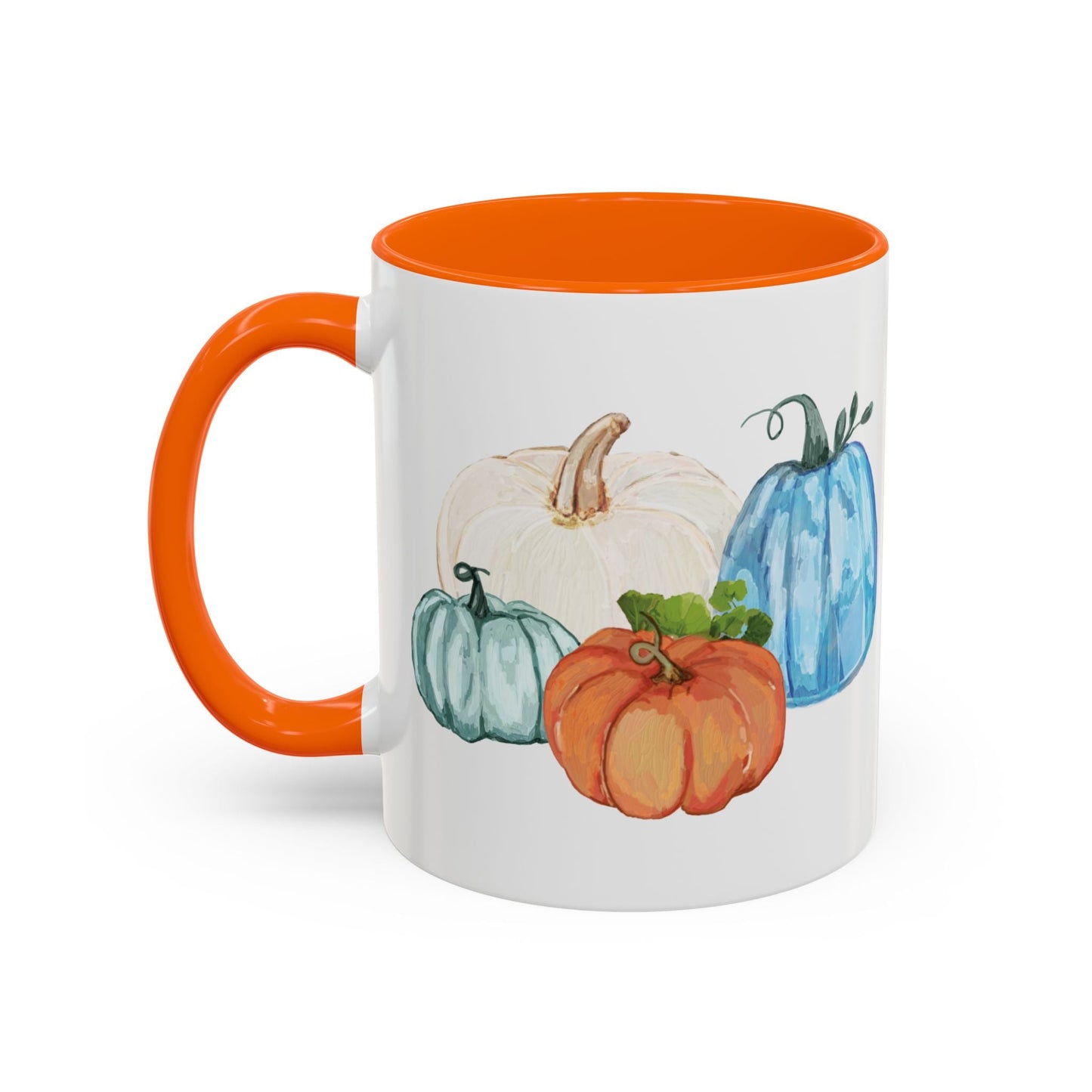Fall - Pumpkin Two Tone Ceramic Mugs - Blue Cava