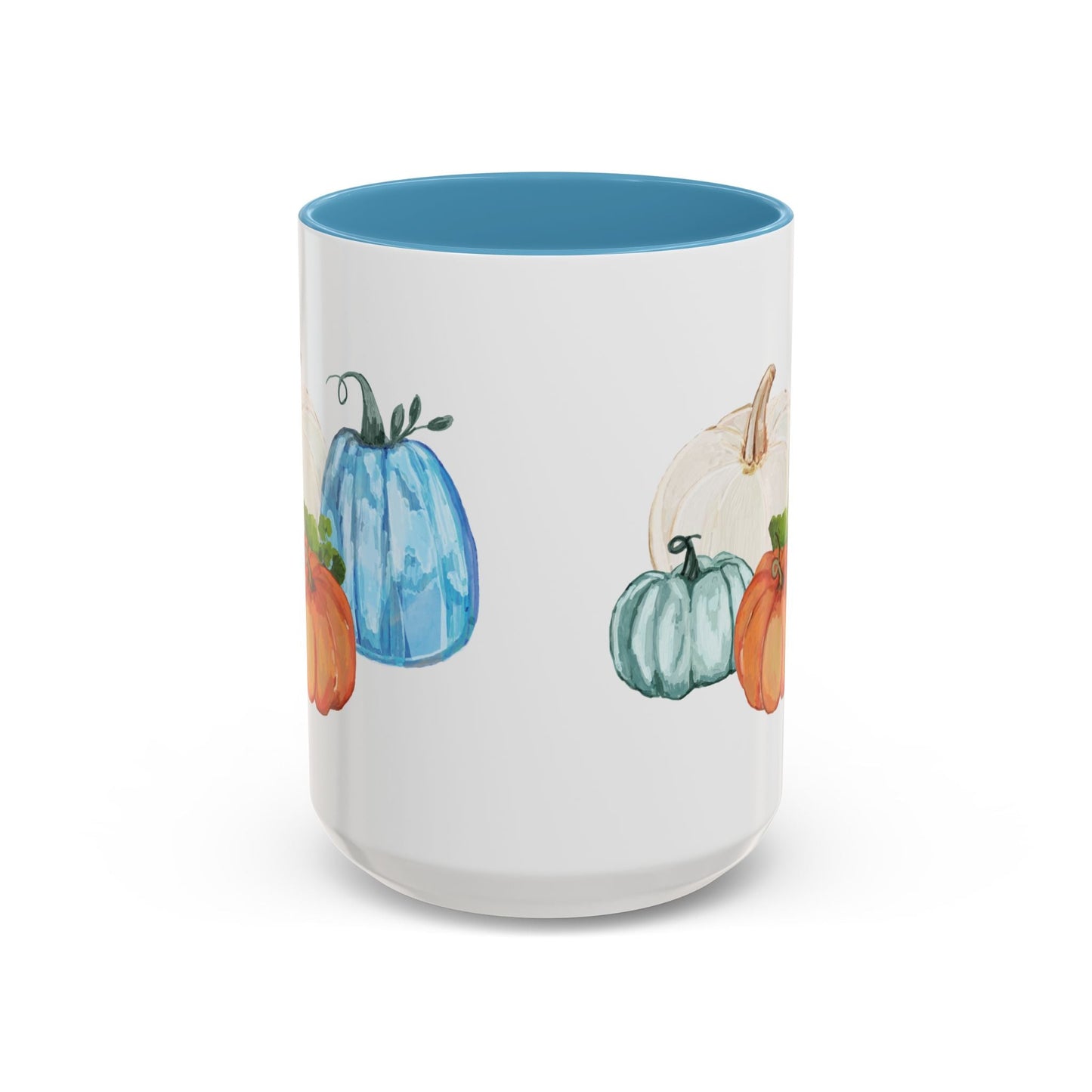 Fall - Pumpkin Two Tone Ceramic Mugs - Blue Cava