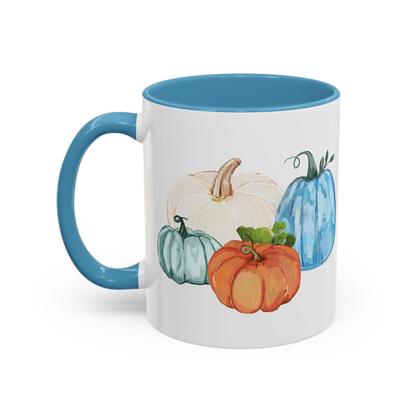 Fall - Pumpkin Two Tone Ceramic Mugs - Blue Cava