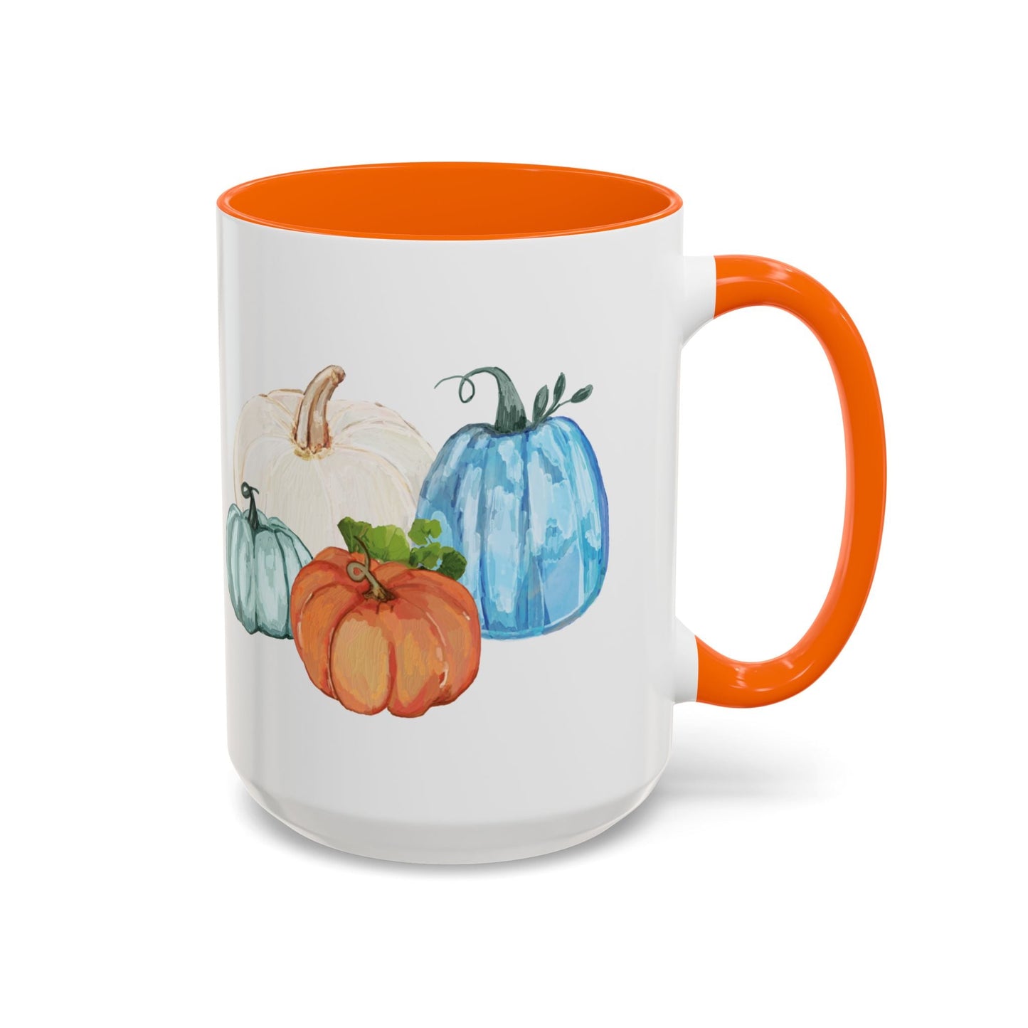 Fall - Pumpkin Two Tone Ceramic Mugs - Blue Cava