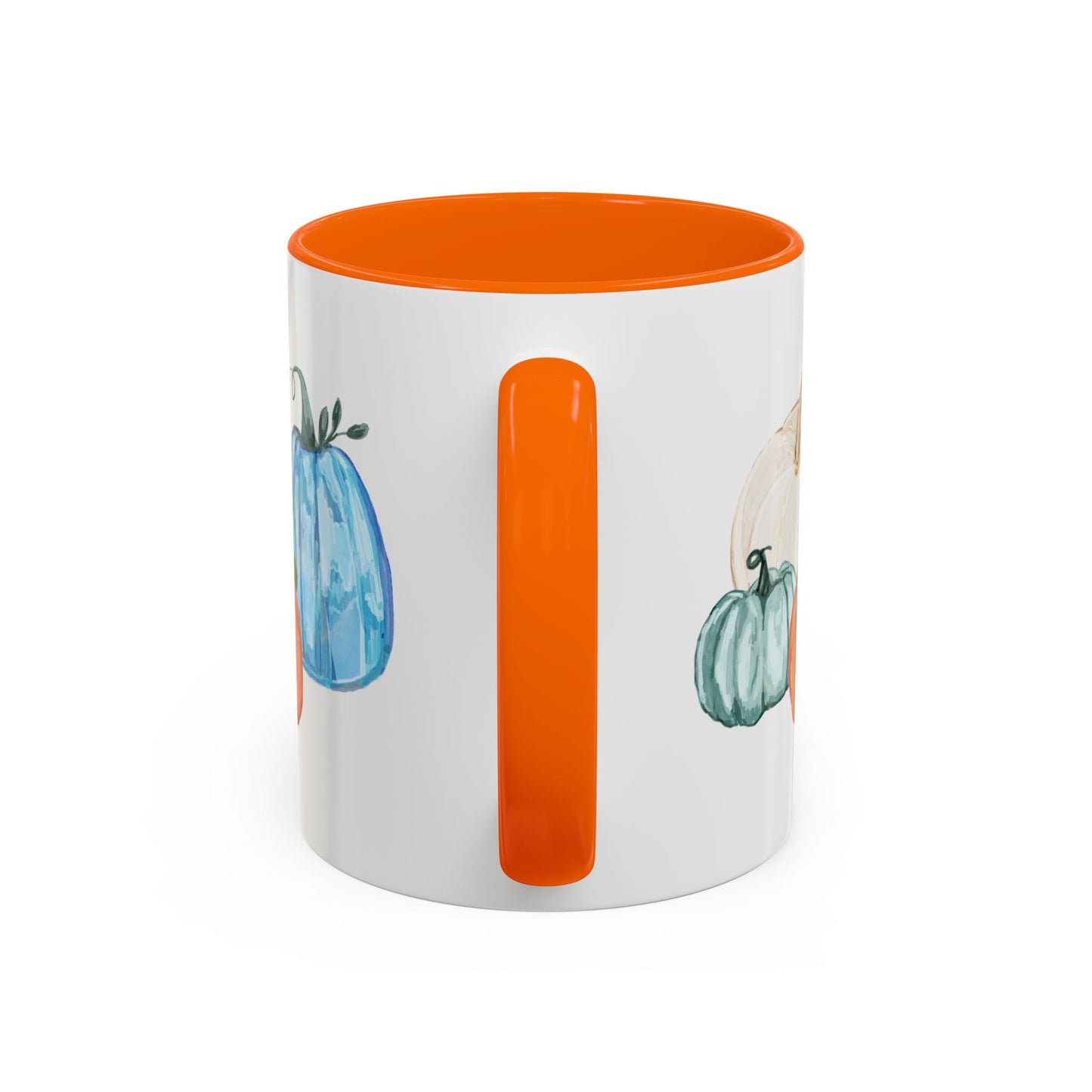 Fall - Pumpkin Two Tone Ceramic Mugs - Blue Cava