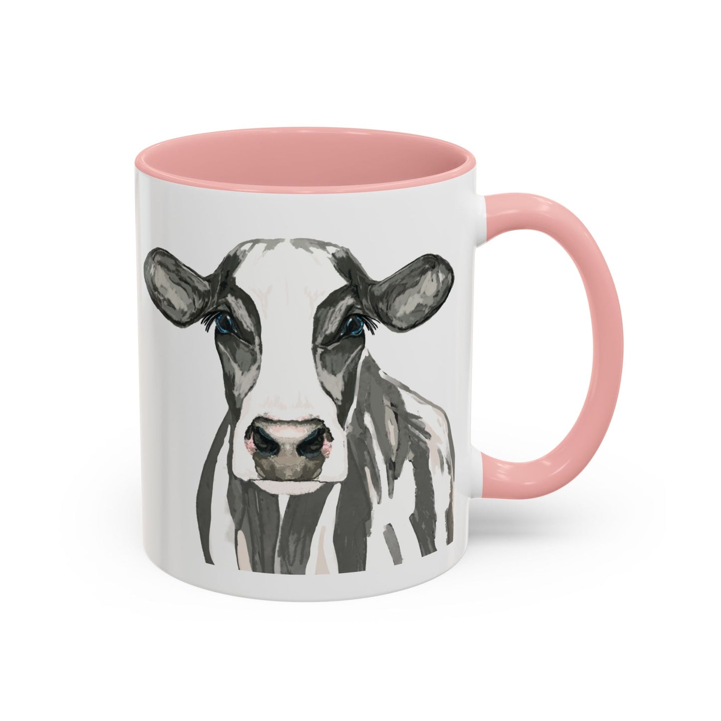 Farmhouse Cow Two Tone Ceramic Mug - 11oz & 15oz - Blue Cava