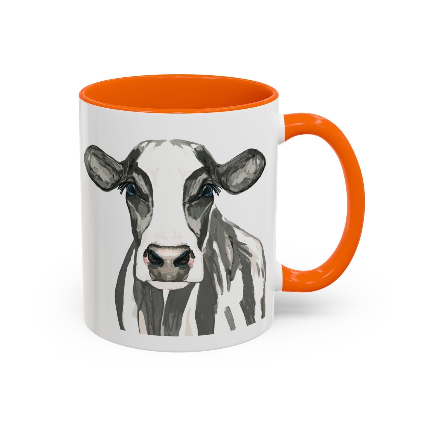 Farmhouse Cow Two Tone Ceramic Mug - 11oz & 15oz - Blue Cava