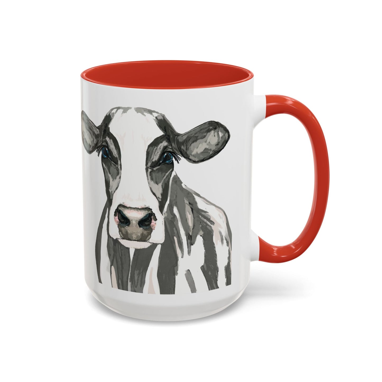 Farmhouse Cow Two Tone Ceramic Mug - 11oz & 15oz - Blue Cava
