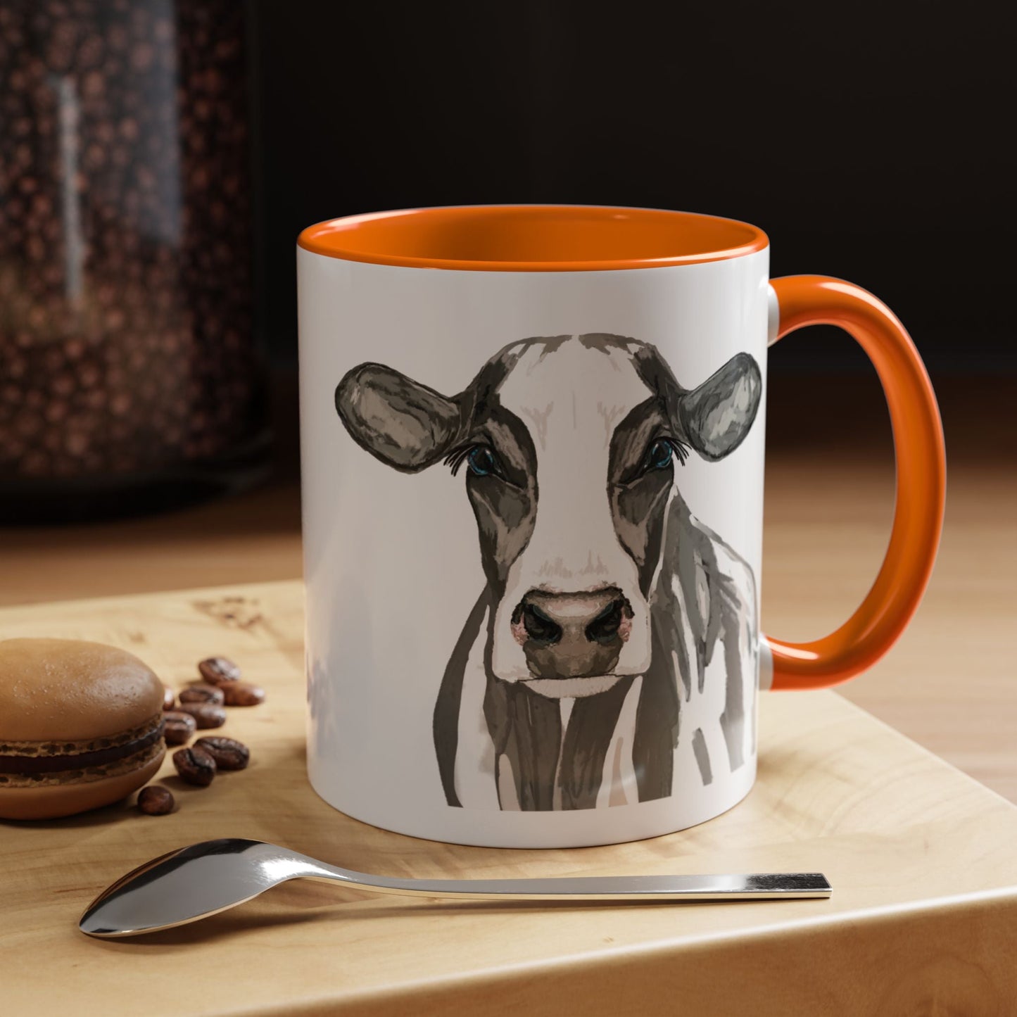 Farmhouse Cow Two Tone Ceramic Mug - 11oz & 15oz - Blue Cava