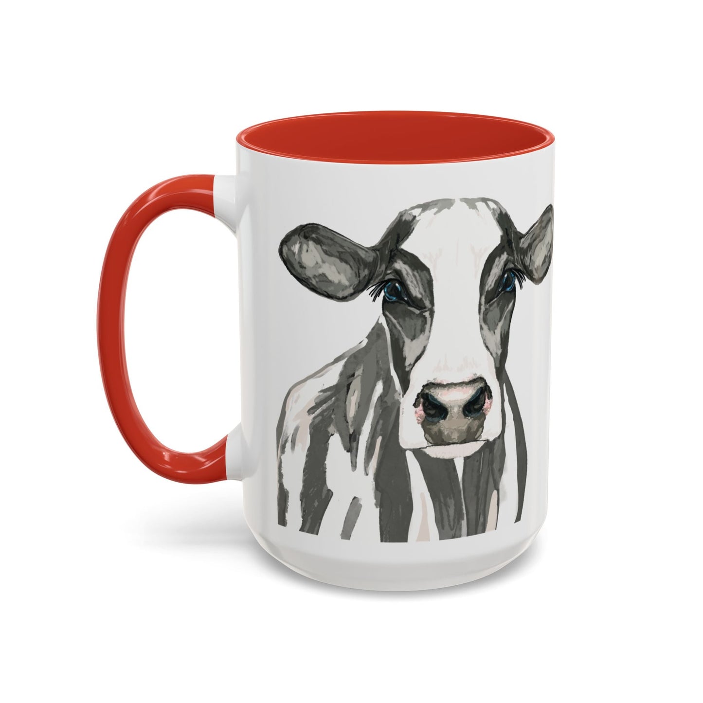 Farmhouse Cow Two Tone Ceramic Mug - 11oz & 15oz - Blue Cava