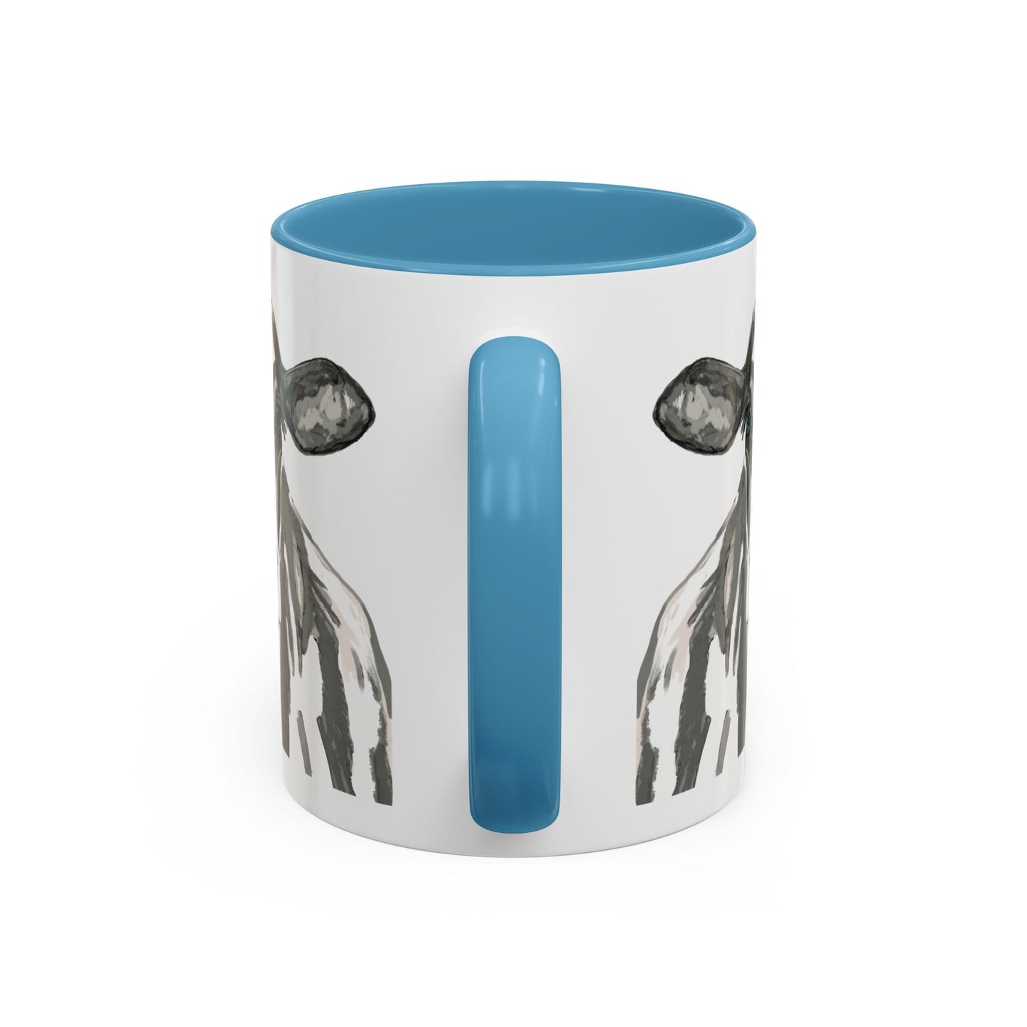 Farmhouse Cow Two Tone Ceramic Mug - 11oz & 15oz - Blue Cava
