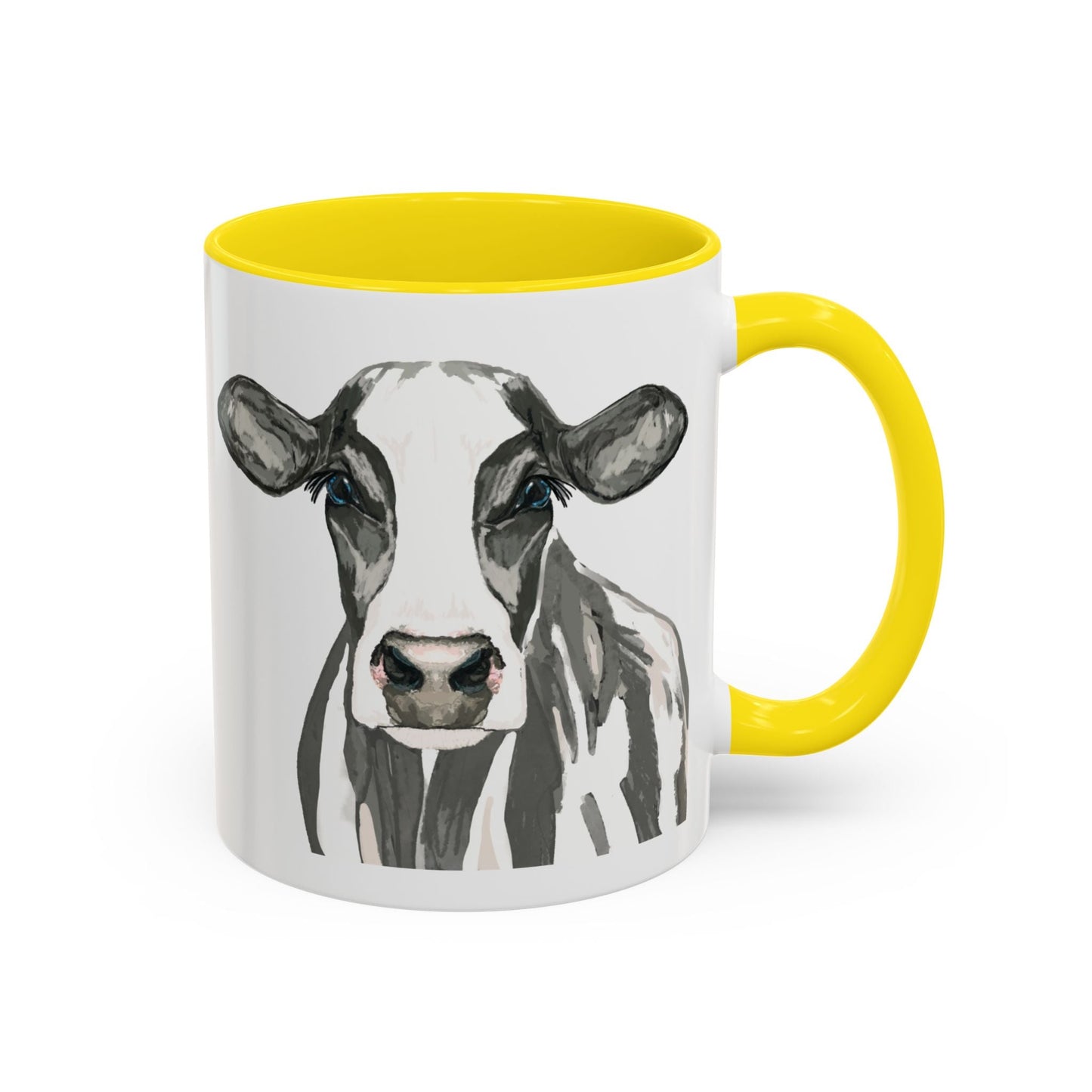 Farmhouse Cow Two Tone Ceramic Mug - 11oz & 15oz - Blue Cava