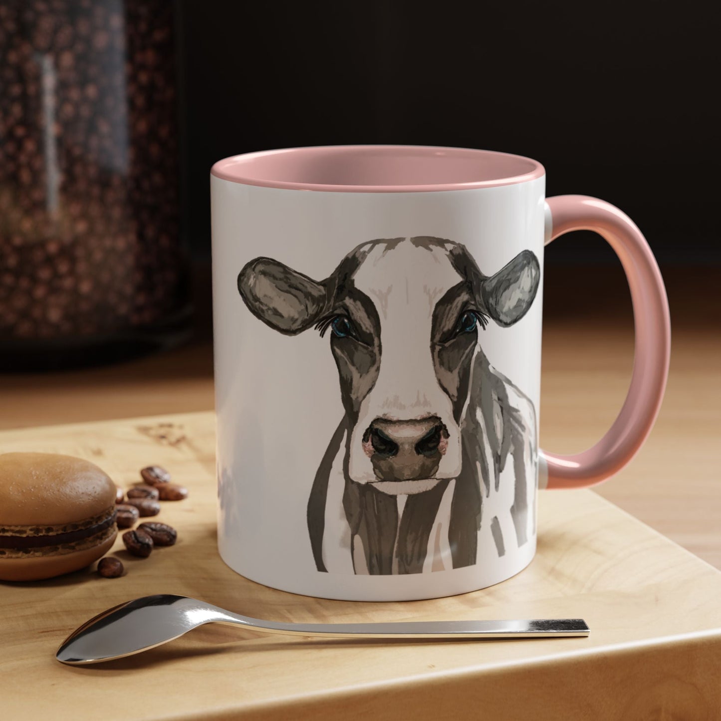 Farmhouse Cow Two Tone Ceramic Mug - 11oz & 15oz - Blue Cava