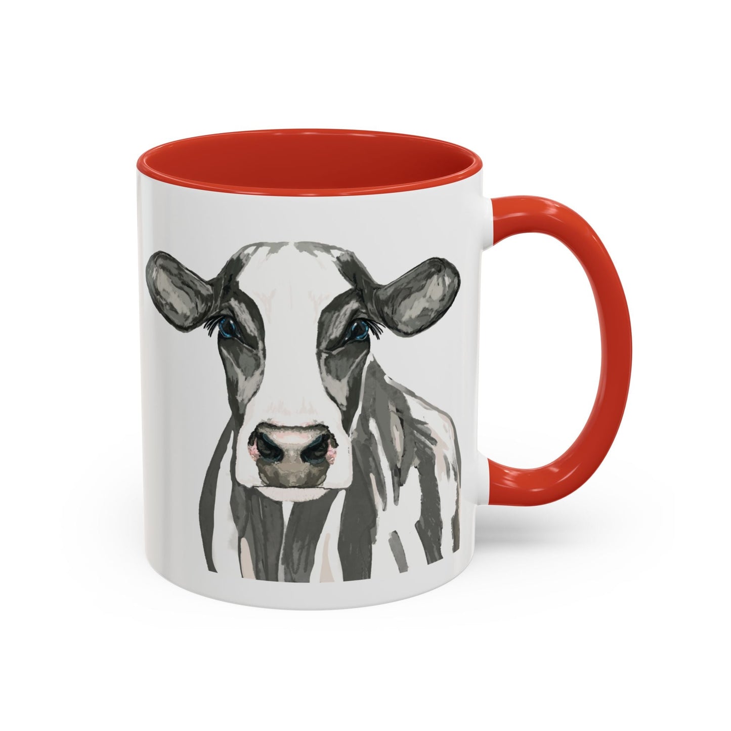 Farmhouse Cow Two Tone Ceramic Mug - 11oz & 15oz - Blue Cava