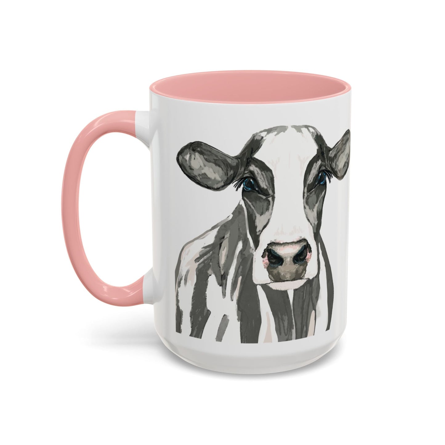Farmhouse Cow Two Tone Ceramic Mug - 11oz & 15oz - Blue Cava