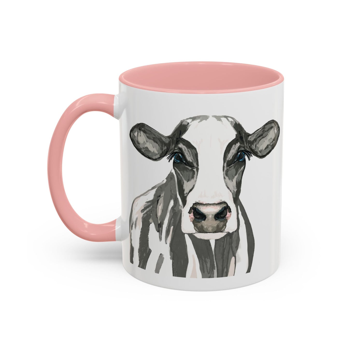 Farmhouse Cow Two Tone Ceramic Mug - 11oz & 15oz - Blue Cava