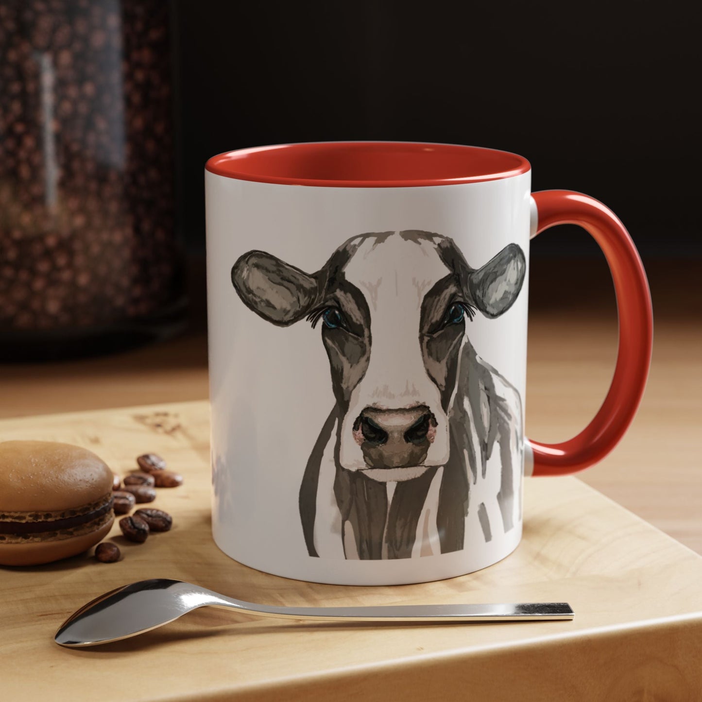 Farmhouse Cow Two Tone Ceramic Mug - 11oz & 15oz - Blue Cava