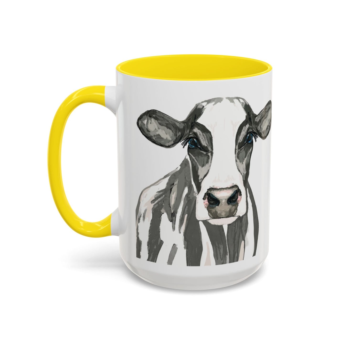 Farmhouse Cow Two Tone Ceramic Mug - 11oz & 15oz - Blue Cava