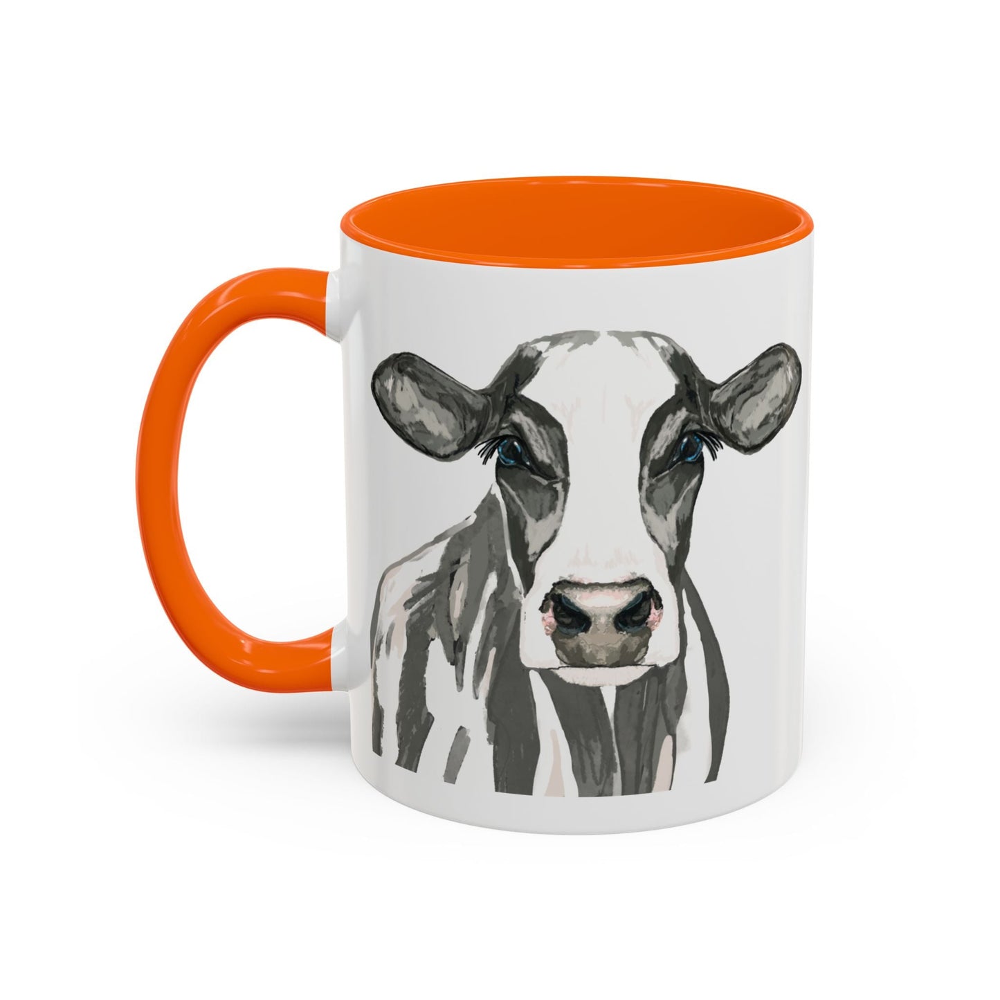 Farmhouse Cow Two Tone Ceramic Mug - 11oz & 15oz - Blue Cava