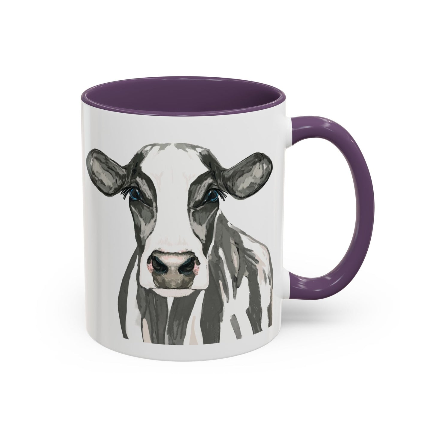 Farmhouse Cow Two Tone Ceramic Mug - 11oz & 15oz - Blue Cava
