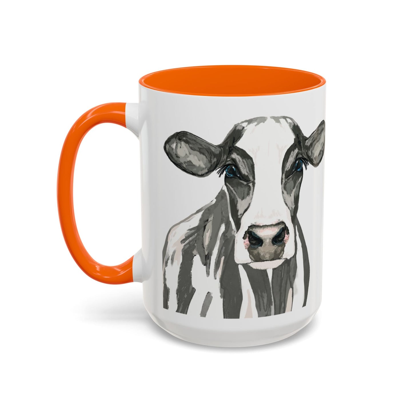 Farmhouse Cow Two Tone Ceramic Mug - 11oz & 15oz - Blue Cava