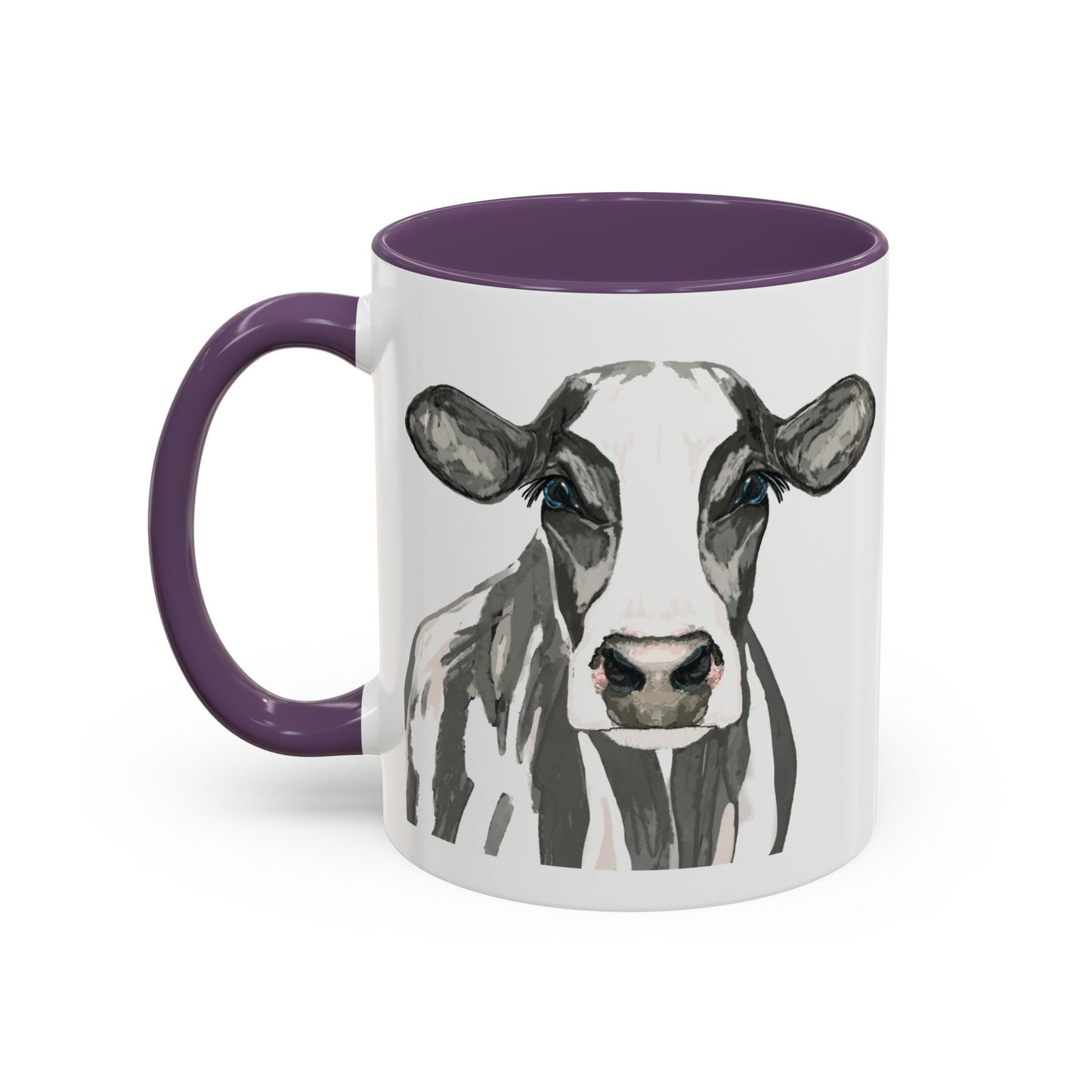 Farmhouse Cow Two Tone Ceramic Mug - 11oz & 15oz - Blue Cava