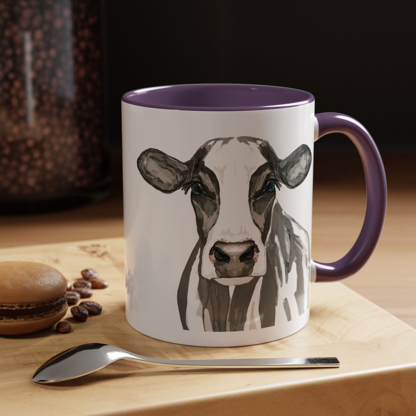 Farmhouse Cow Two Tone Ceramic Mug - 11oz & 15oz - Blue Cava