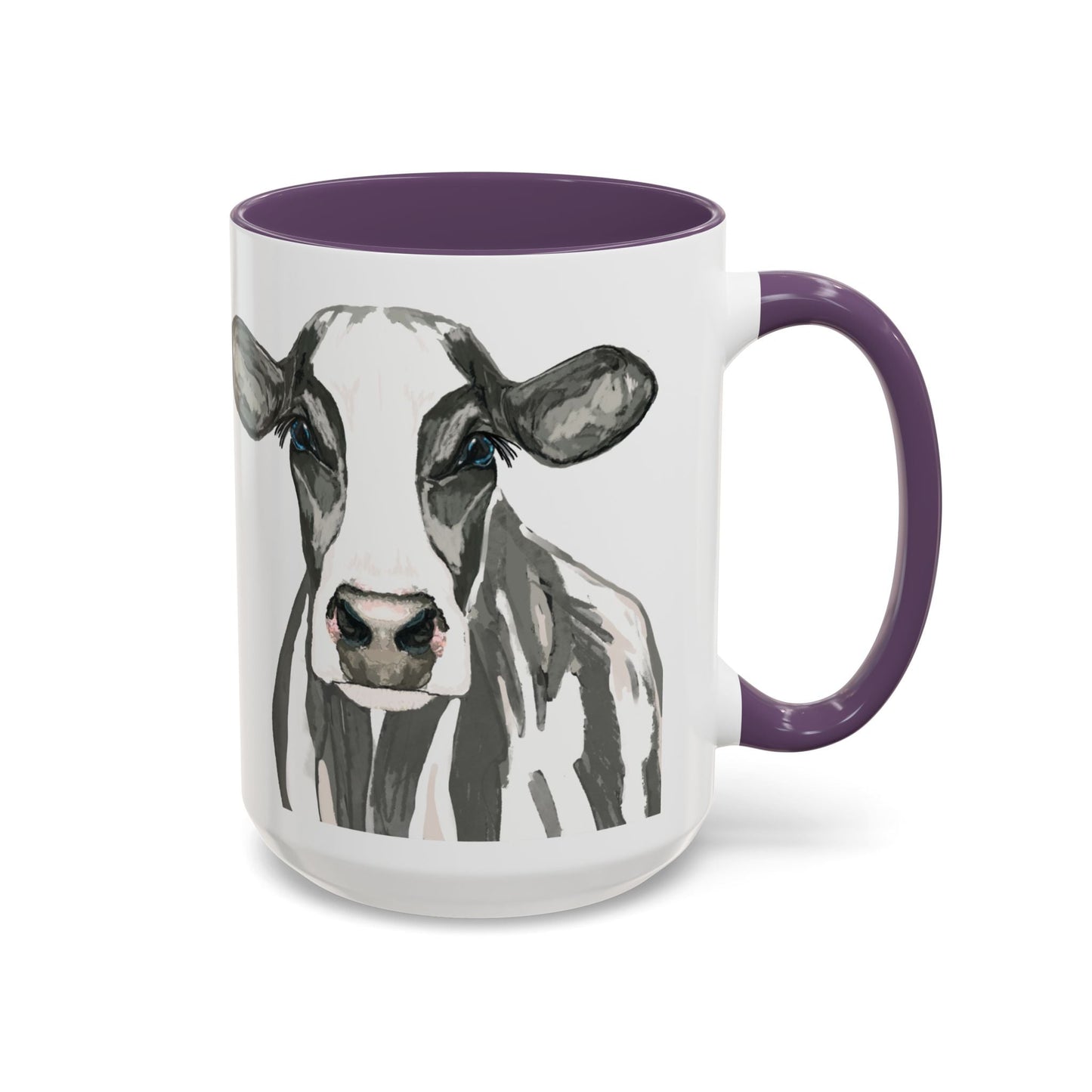 Farmhouse Cow Two Tone Ceramic Mug - 11oz & 15oz - Blue Cava