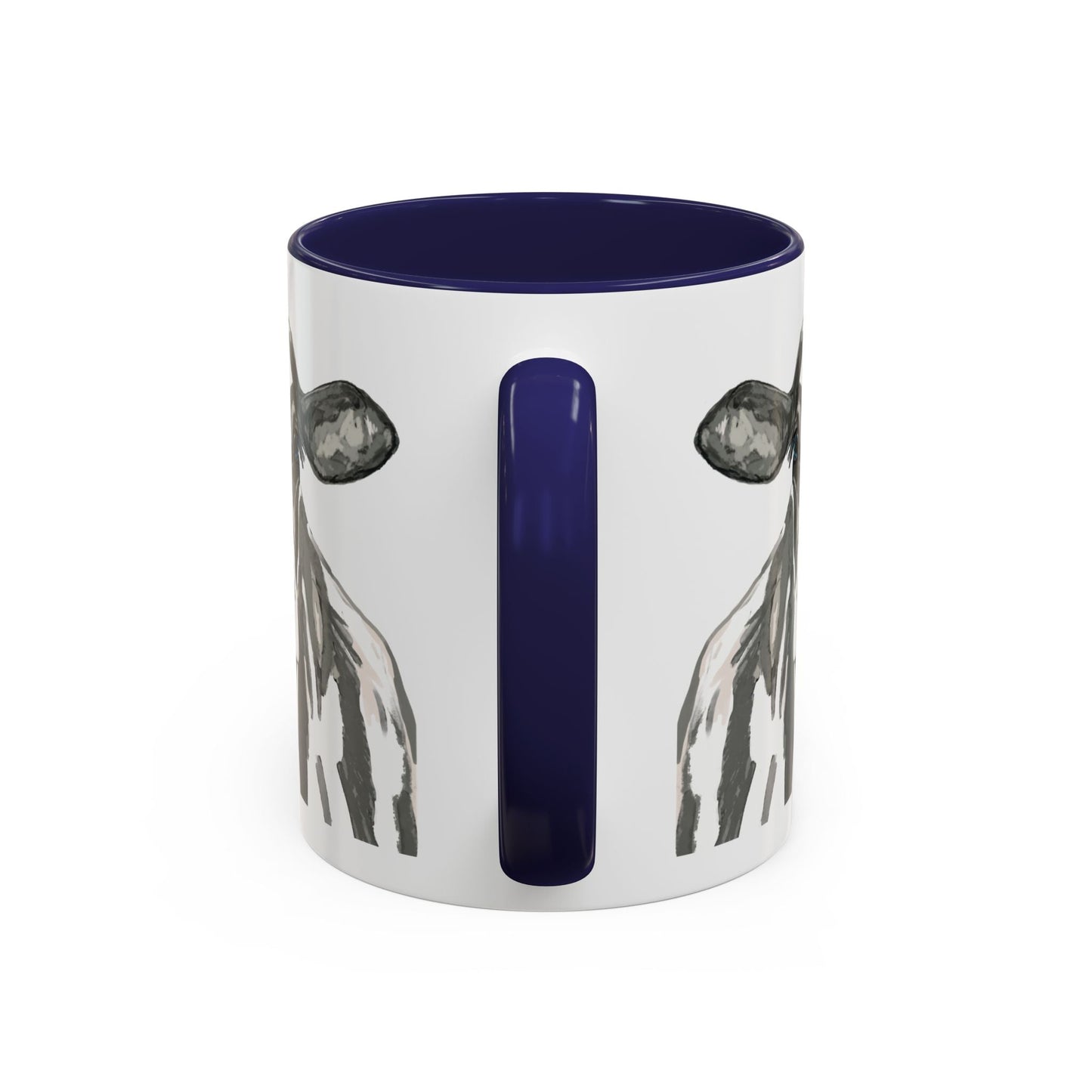 Farmhouse Cow Two Tone Ceramic Mug - 11oz & 15oz - Blue Cava