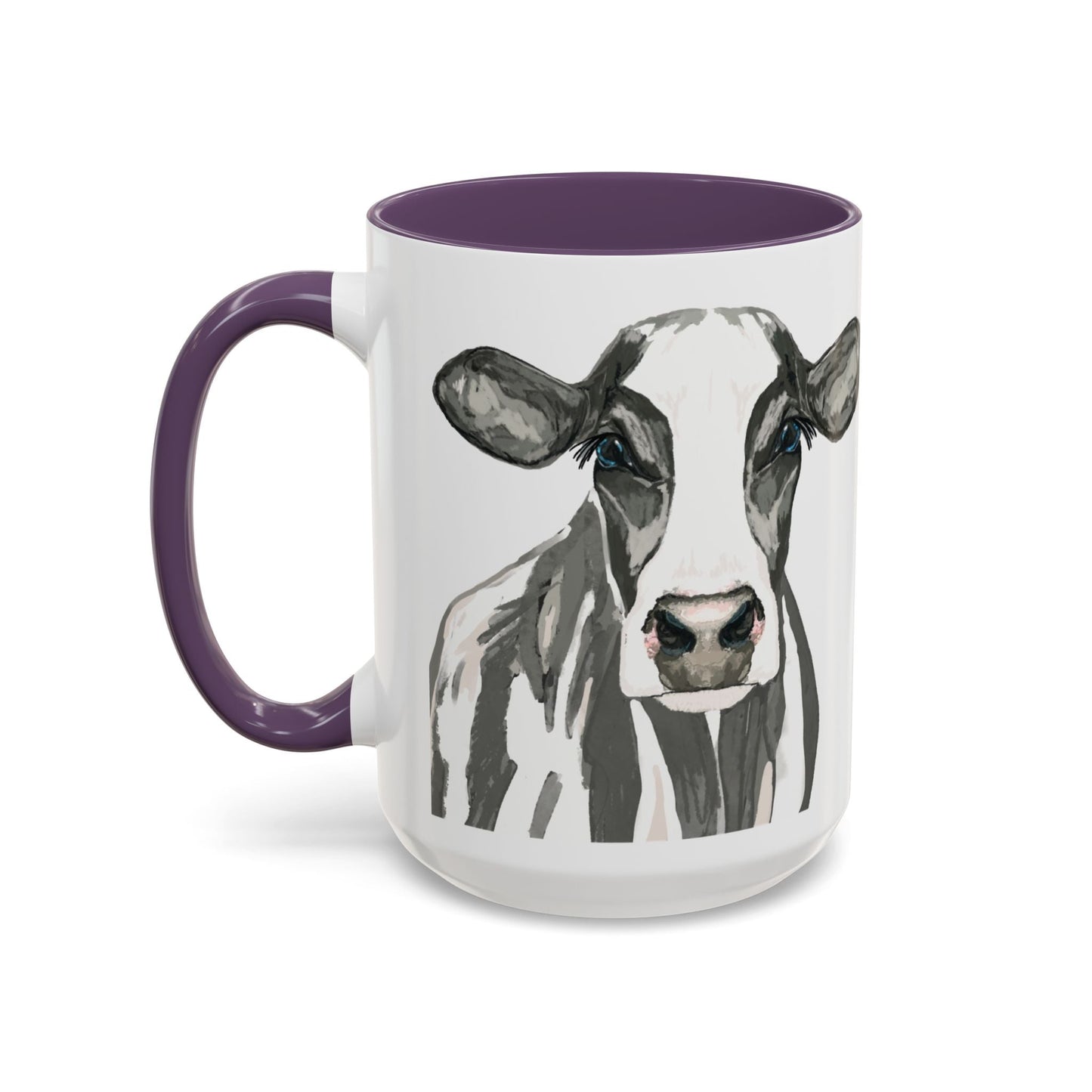Farmhouse Cow Two Tone Ceramic Mug - 11oz & 15oz - Blue Cava
