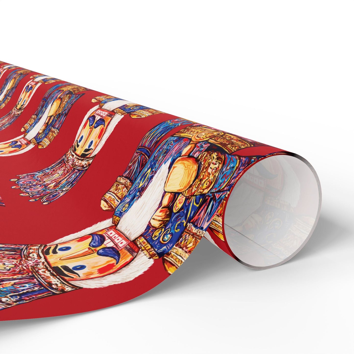 Festive Christmas Nutcracker Wrapping Papers, Holiday Wrapping Eco - Friendly - Blue Cava