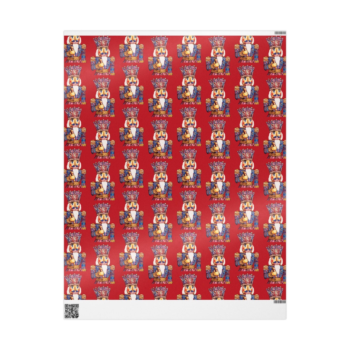Festive Christmas Nutcracker Wrapping Papers, Holiday Wrapping Eco - Friendly - Blue Cava