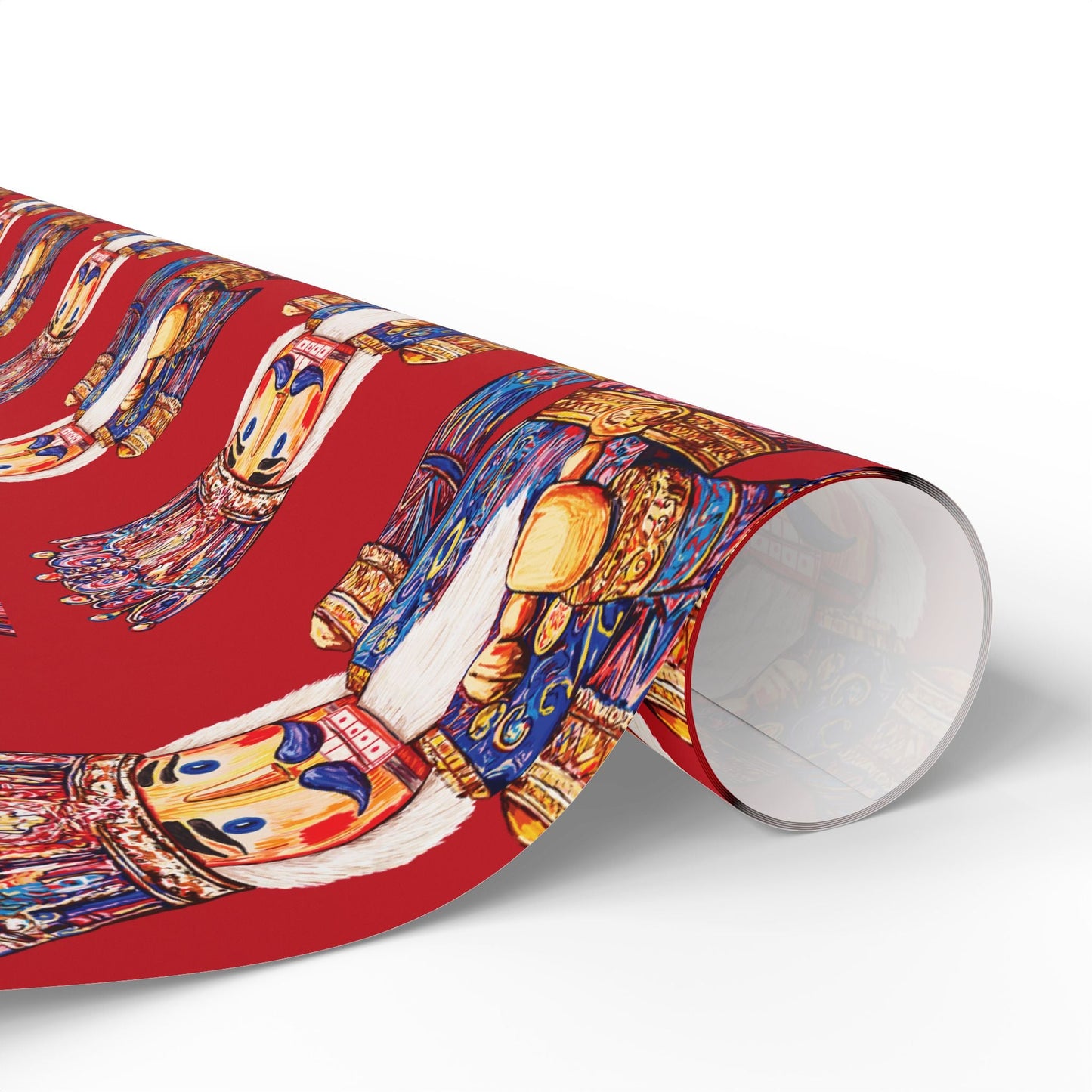 Festive Christmas Nutcracker Wrapping Papers, Holiday Wrapping Eco - Friendly - Blue Cava