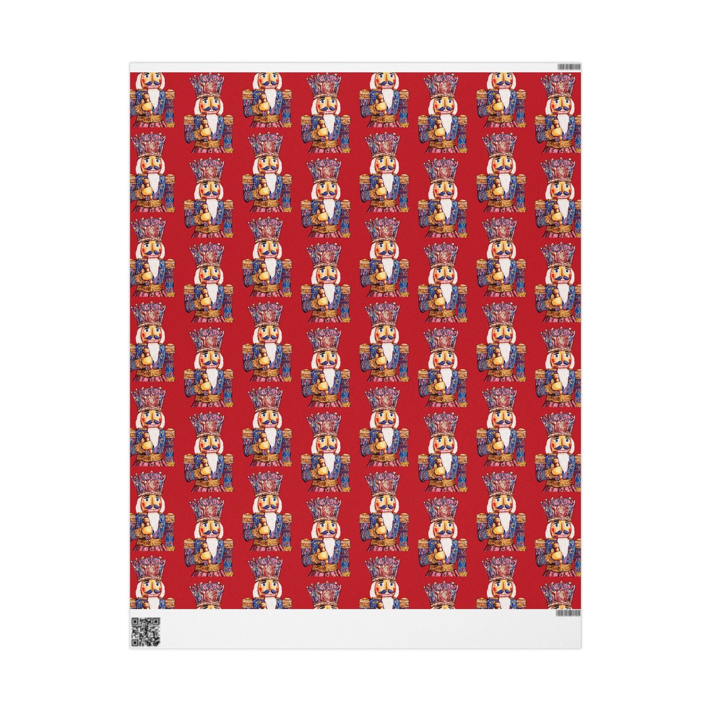 Festive Christmas Nutcracker Wrapping Papers, Holiday Wrapping Eco - Friendly - Blue Cava