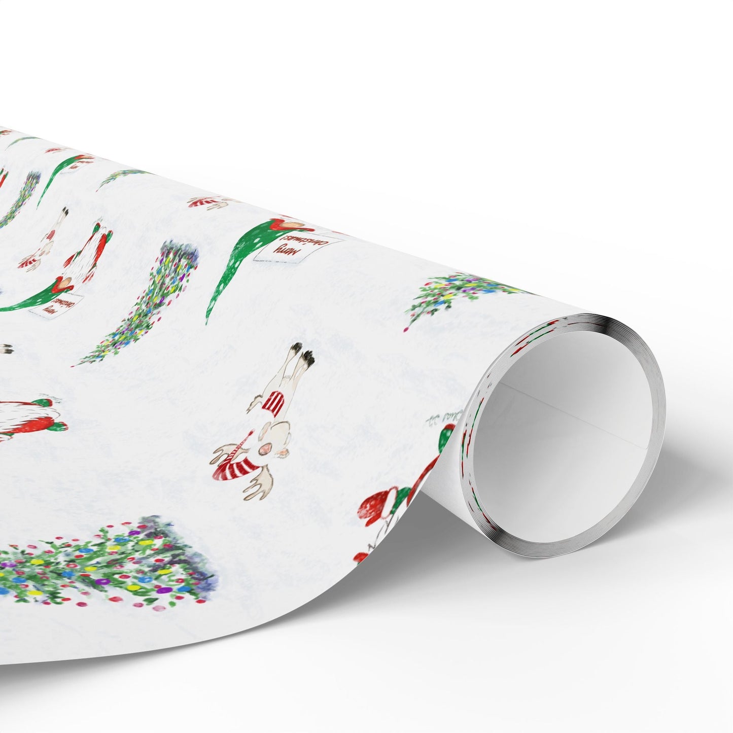 Festive Christmas Wrapping Paper, Eco - Friendly Gift Wrap - Blue Cava