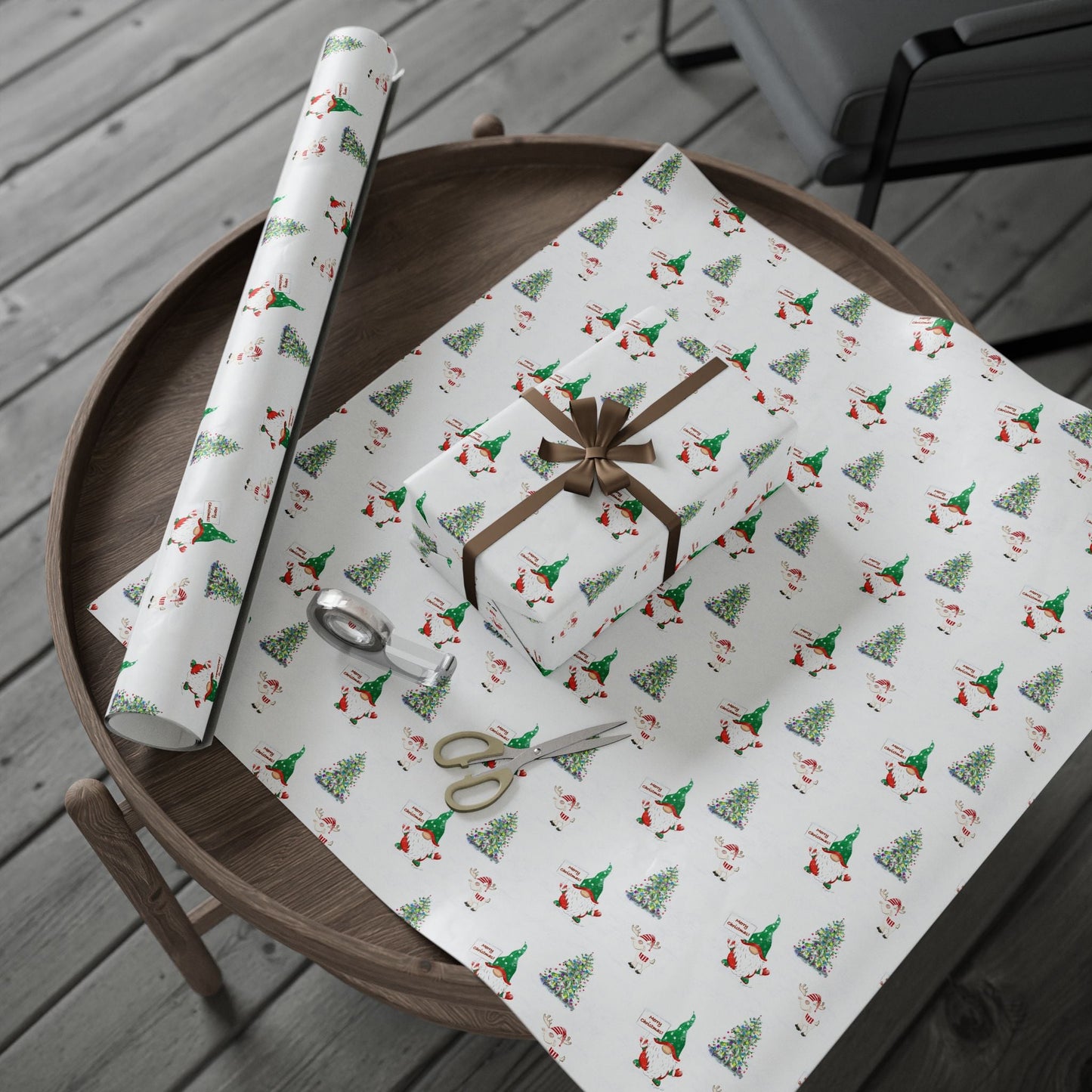Festive Christmas Wrapping Paper, Eco - Friendly Gift Wrap - Blue Cava