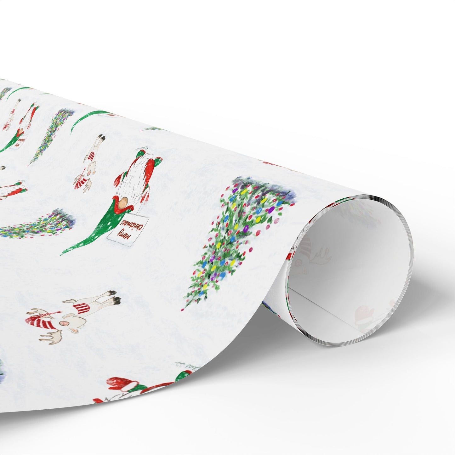 Festive Christmas Wrapping Paper, Eco - Friendly Gift Wrap - Blue Cava
