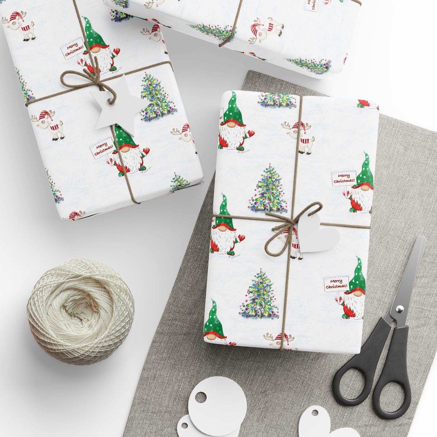 Festive Christmas Wrapping Paper, Eco - Friendly Gift Wrap - Blue Cava