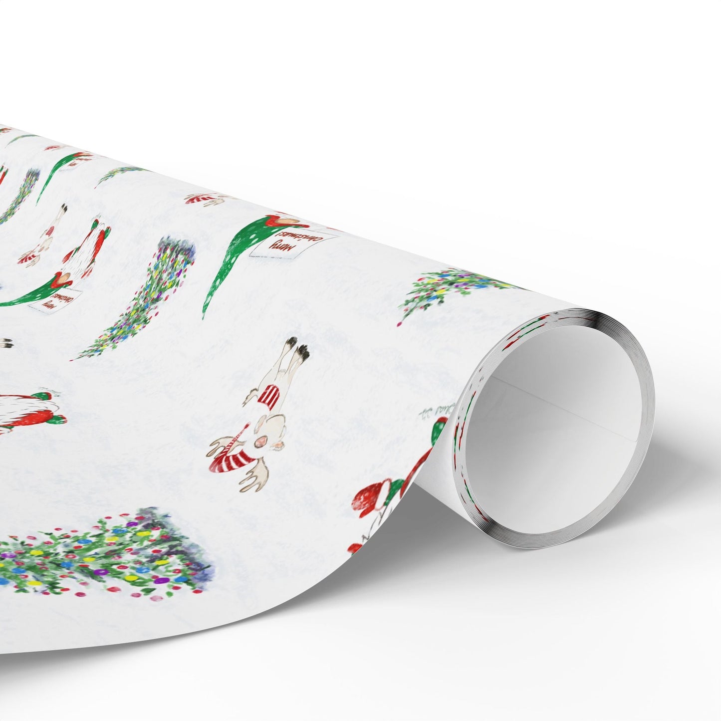 Festive Christmas Wrapping Paper, Eco - Friendly Gift Wrap - Blue Cava