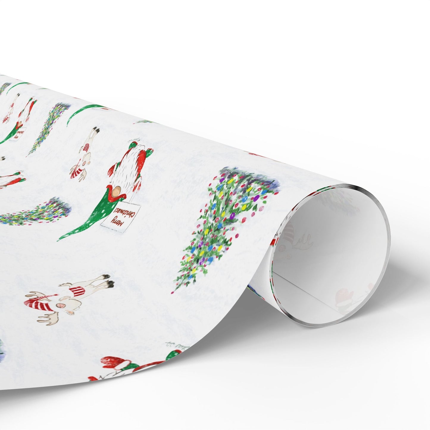 Festive Christmas Wrapping Paper, Eco - Friendly Gift Wrap - Blue Cava