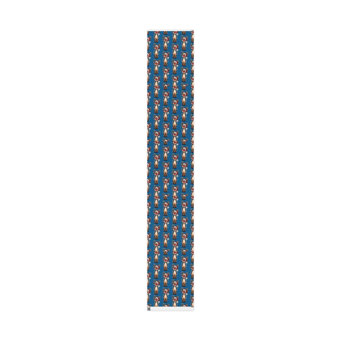 Festive Reindeer Wrapping Paper, Christmas Gift Wrap, Eco - Friendly - Blue Cava
