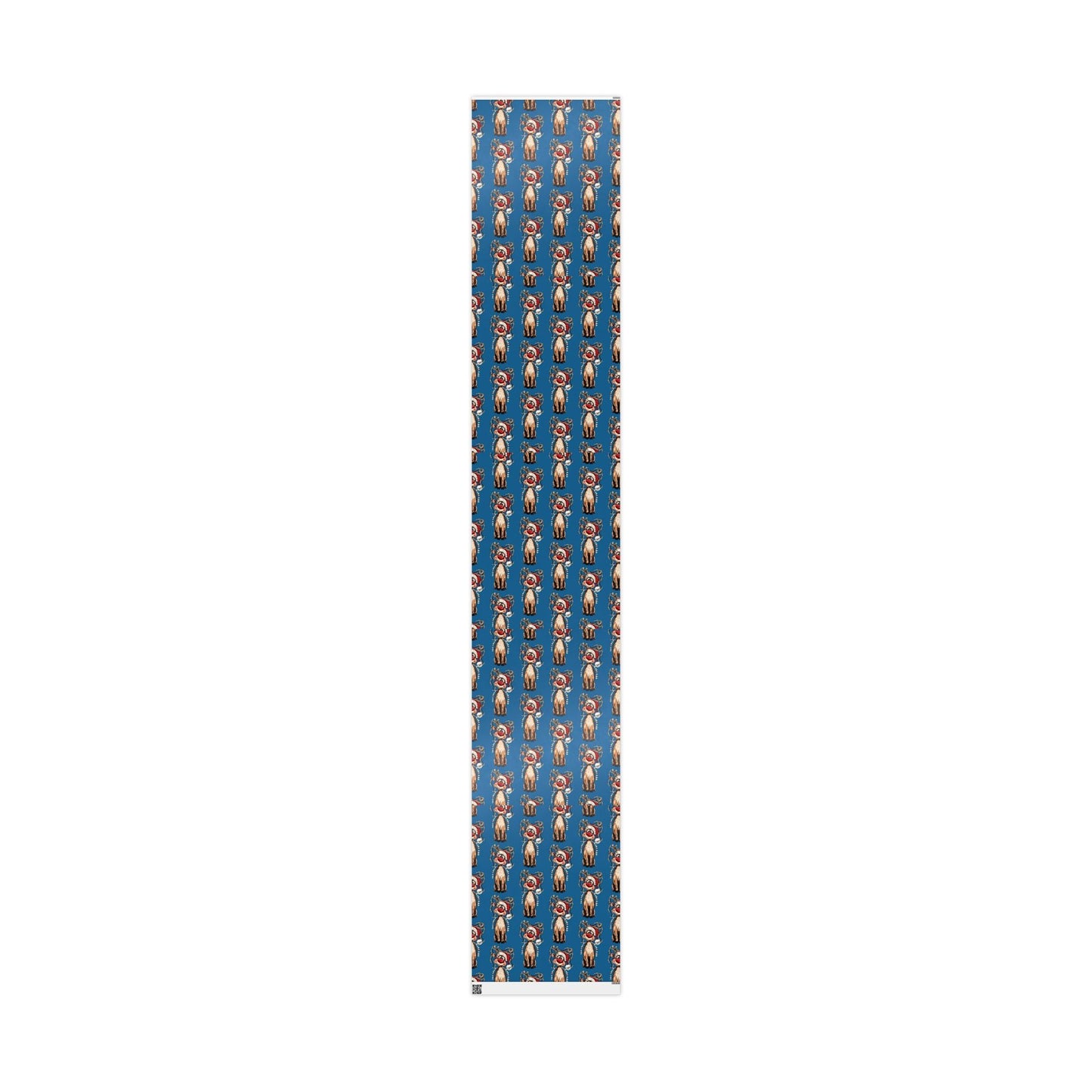 Festive Reindeer Wrapping Paper, Christmas Gift Wrap, Eco - Friendly - Blue Cava