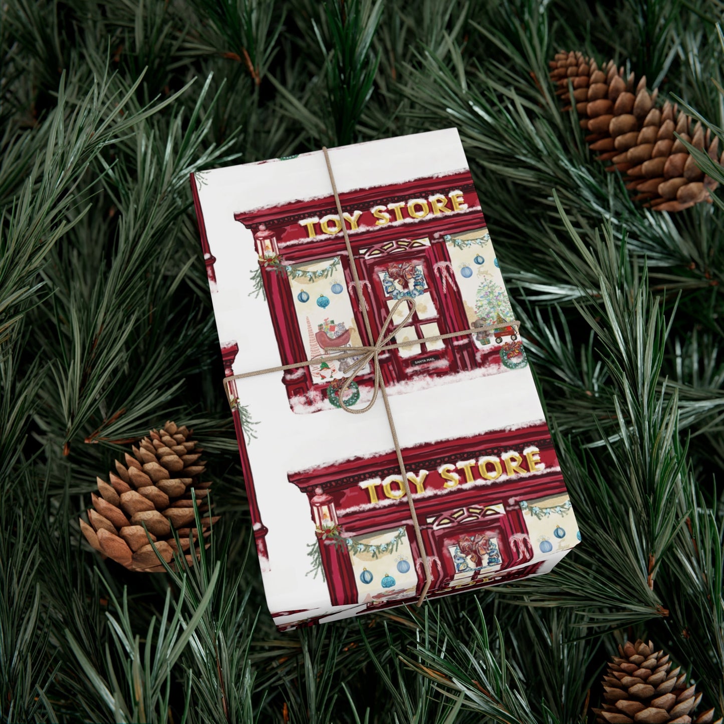 Festive Toy Store Gift Wrap Papers - Eco Friendly - Blue Cava