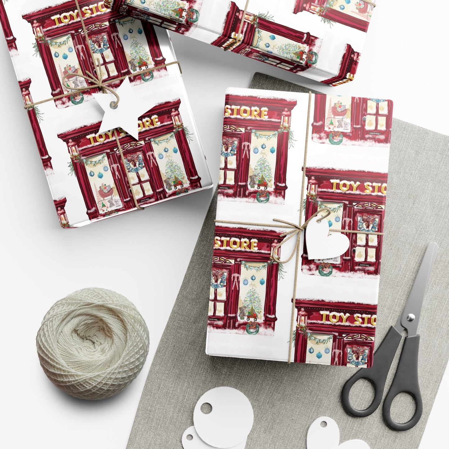 Festive Toy Store Gift Wrap Papers - Eco Friendly - Blue Cava