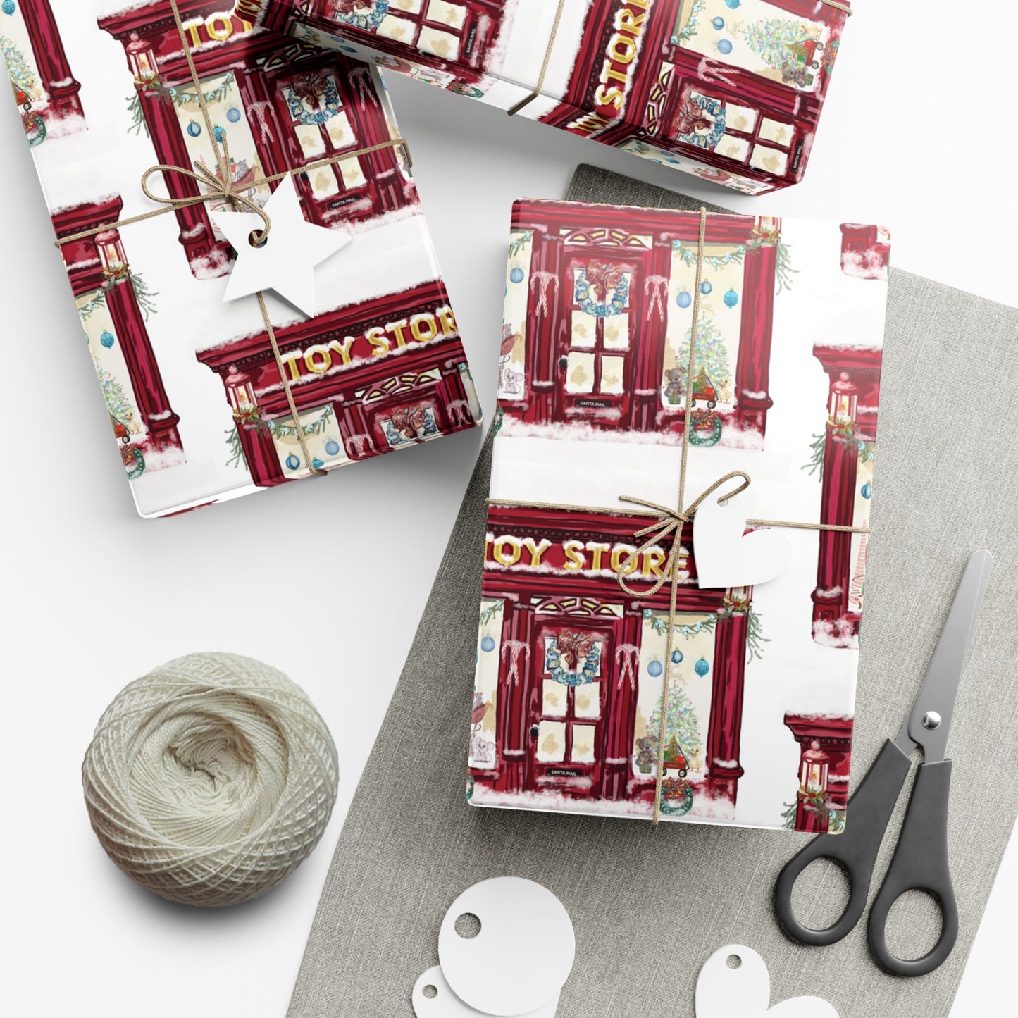Festive Toy Store Gift Wrap Papers - Eco Friendly - Blue Cava