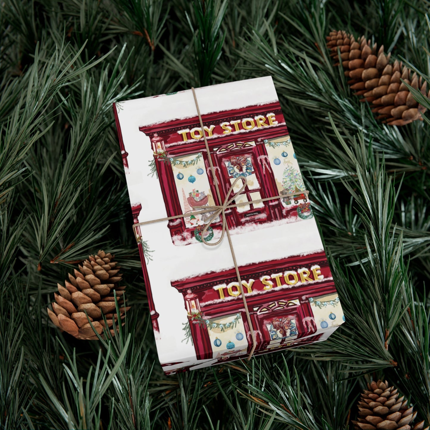 Festive Toy Store Gift Wrap Papers - Eco Friendly - Blue Cava